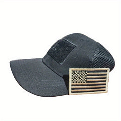 Flag Camo Patch Embroidered Baseball Cap Net Cap