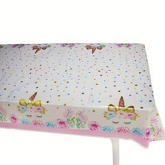 Disposable Unicorn Tablecloth for Unicorn Party Supplies