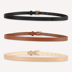 3pcs Golden Arrow Buckle Belt PU Leather Waist Belt for Women