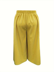  Casual Pants Women's Plus Solid Elastic Waist Loose Trousers