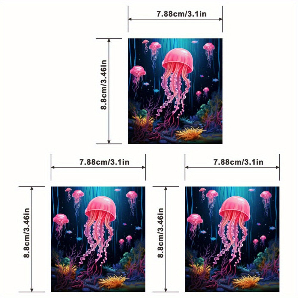 Pink Jellyfish Heat Transfer Printing Stickers for Men