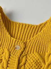 Girls Knit Sweater Vest Jacket Button Tank Top