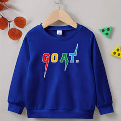 Stylish GOAT Letter Print Boys Casual Pullover Sweatshirt