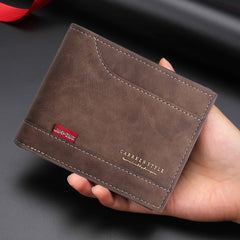 Men's Vintage Style PU Leather Wallet with Multiple Card Slots