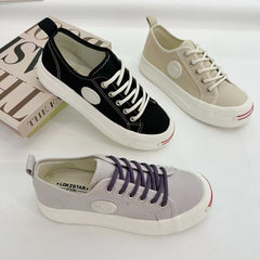 Women's Canvas Platform Slip On Shoes