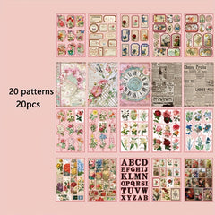 Washi Plant Themed Sticker Book for DIY Crafts and Scrapbooking