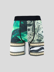 Men's Active Stretch Boxer Underwear Floral Tropical Flamingo