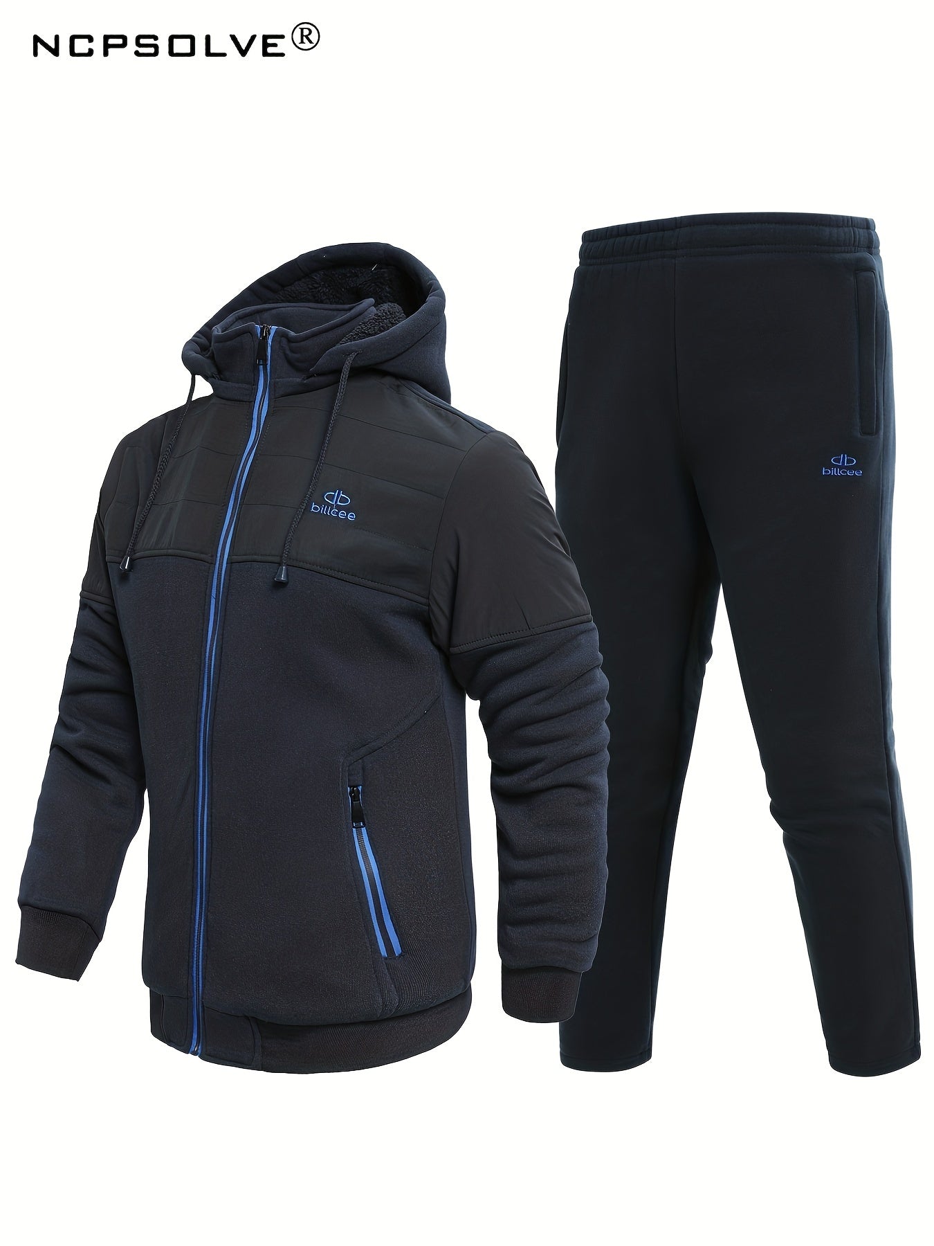 Men's Active Hooded Jacket & Stretch Pants for Outdoors