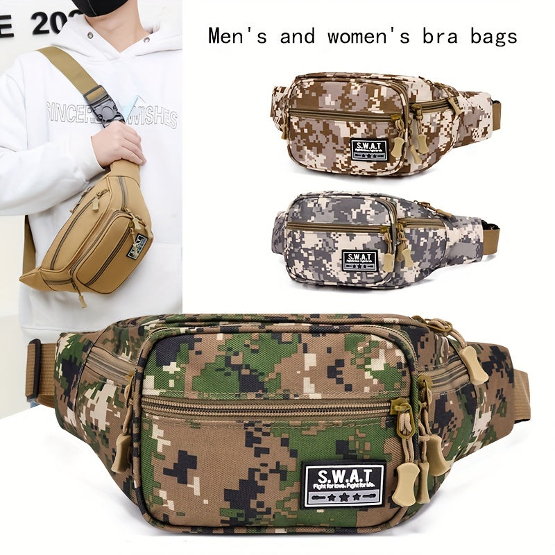 Men's Camouflage Waist Bag Mobile Phone Bag for Outdoor Sports