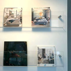 Acrylic Wall Mount Bookshelf Magazine Rack