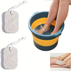 Collapsible Foot Bath Foot Soak Tub 2pcs Foot Grinding Stones