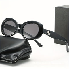 Men's Oval Frame Sunglasses UV Protection