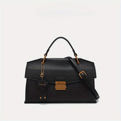 Shoulder Bag for Women with Golden Tone Hardware and Adjustable Strap