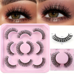 5 Pairs Faux Mink Lashes DD Curl Natural Volume False Eyelashes