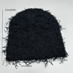 Brimless Long Hair Knitted Hat Hip Hop Style Men's Beanie