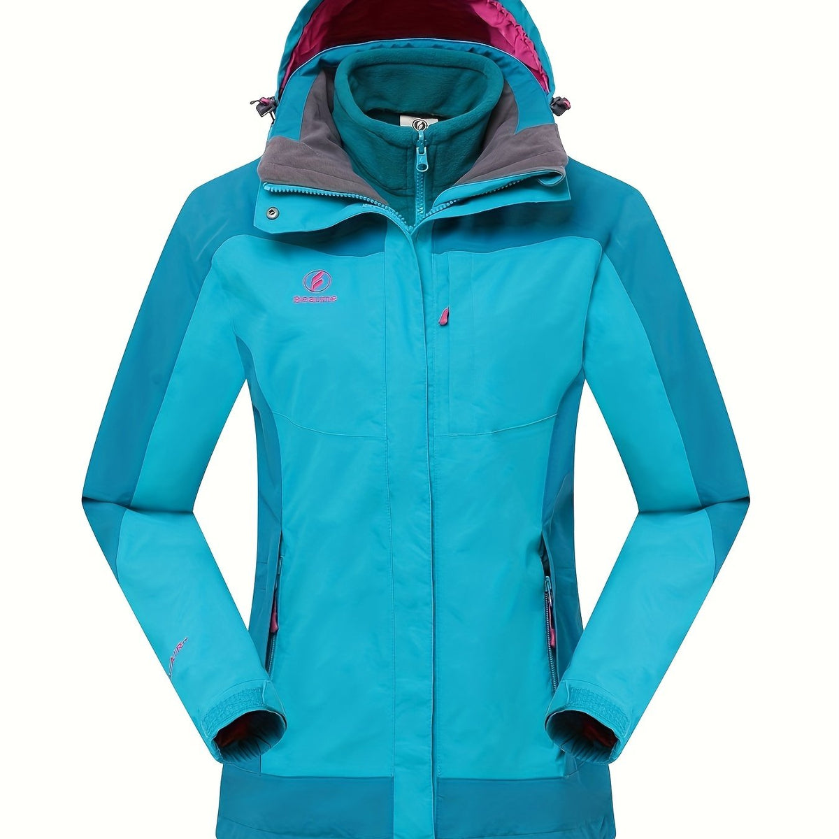 Women's 3-in-1 Winter Ski Hooded Jacket - Waterproof & Windproof