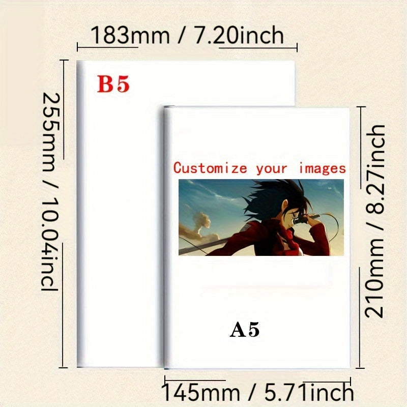 Customizable Spiral Notebook Soft Cover A5 B5 Size