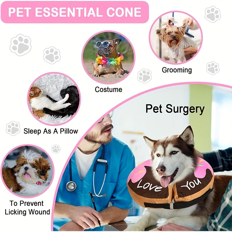 Inflatable Dog Donut Collar for Post Surgery Recovery