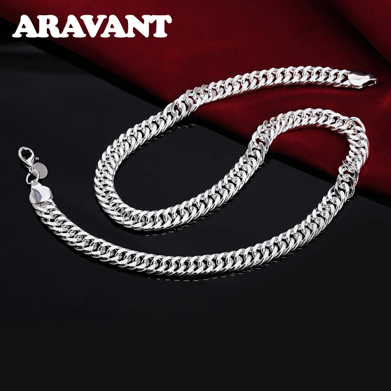 925 Sterling Silver 10MM Chain Set Wedding