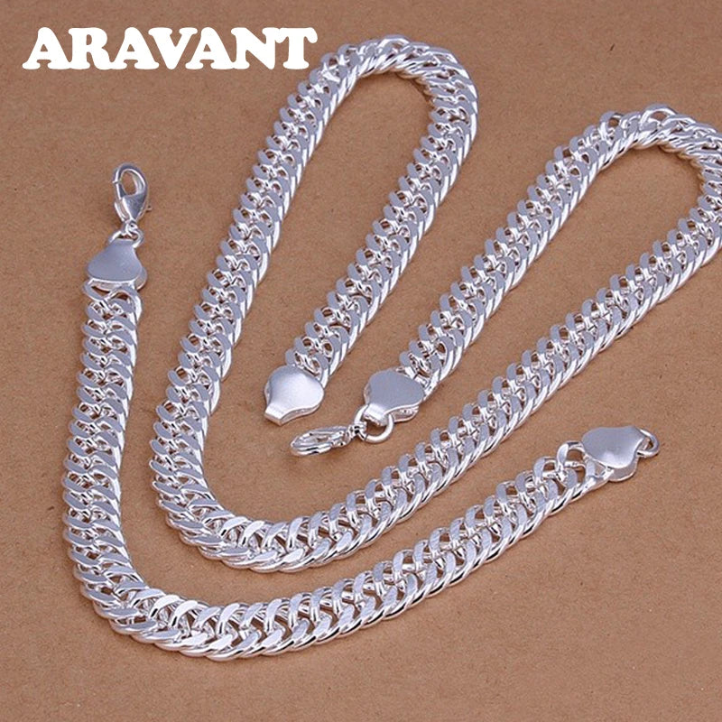 925 Sterling Silver 10MM Chain Set Wedding