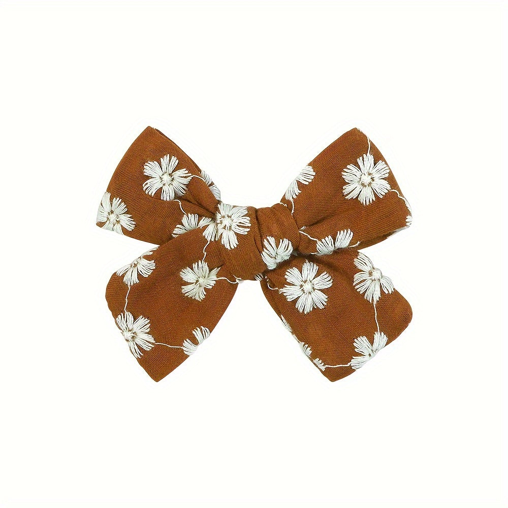 2pcs Floral Bow Lace Hair Clips Sweet Hair Accessories