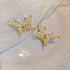 2pcs Y2K Rhinestone Butterfly Hair Clip Hair Accessories