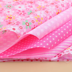 7pcs Printed Cotton Quilting Sewing Patchwork DIY Pink Series