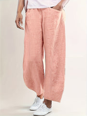 Solid Elastic High Rise Casual Pants