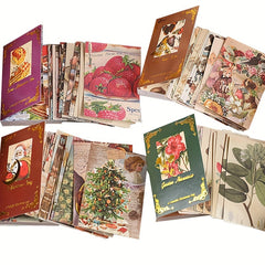 50 Christmas Scrapbook Sheets - DIY Crafts Gift Wrapping Supplies