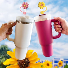 Silicone Straw Lids Cup Accessories, Flower Shaped, 5-10pcs