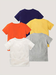 Boys Construction Vehicle Print T-shirt 5PCS