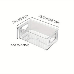 Clear Plastic Pantry Organizer Bins With Handle for Food Storage