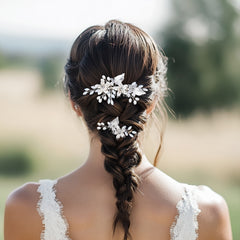 Vintage Style Hair Clips with Bow for Weddings