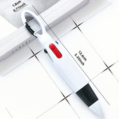 6pcs Mountaineering Buckle Four Ball Pen Portable Fat Pocket Pen Gift