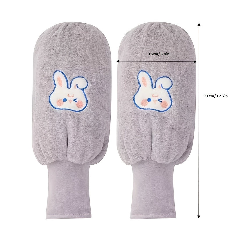 Winter Rabbit Print Long Sleeves Arm Warmer for Women Girls