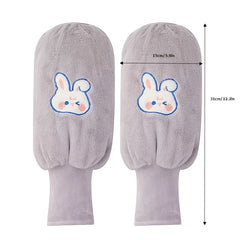 Winter Rabbit Print Long Sleeves Arm Warmer for Women Girls