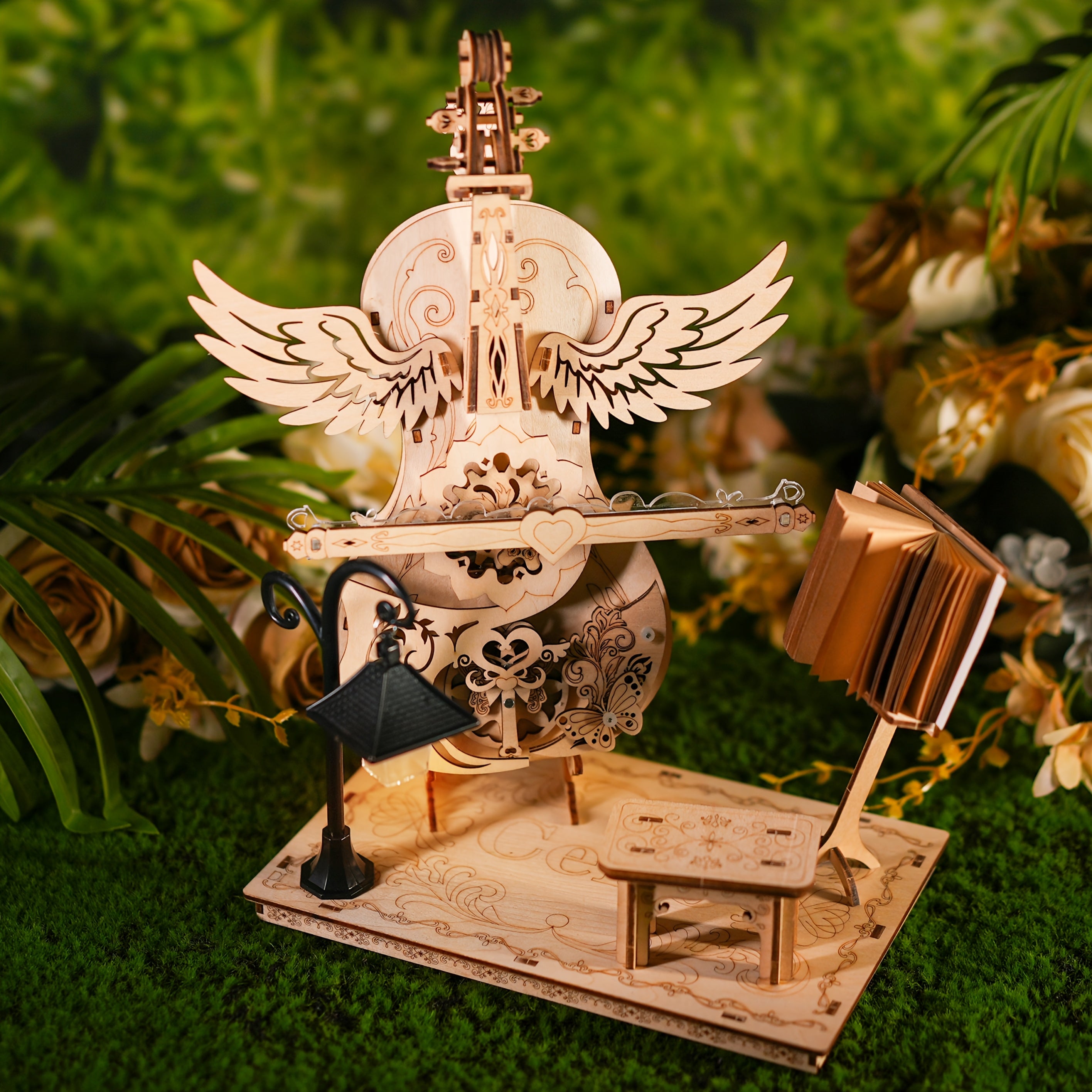 3D Wooden Violin Puzzle DIY Kit House Decoration for Christmas Valentin
