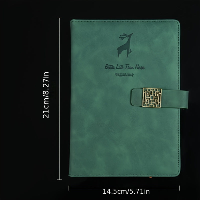 A5 PU Leather Notepad Magnetic Buckle Soft Journal