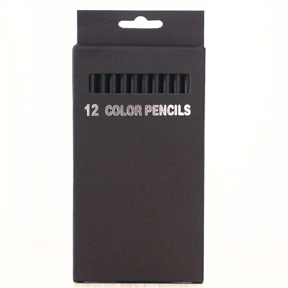 12pcs Wooden Art Drawing Pencils Set School Stationery Supplies