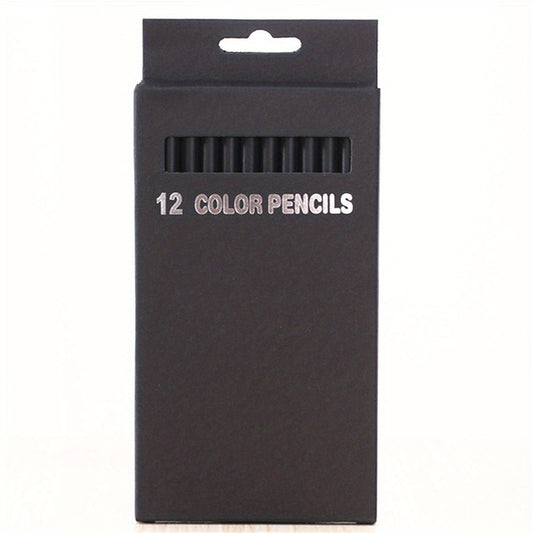 12pcs Wooden Art Drawing Pencils Set School Stationery Supplies