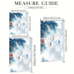 Polyester Merry Christmas Table Cloth Solid Table Cover