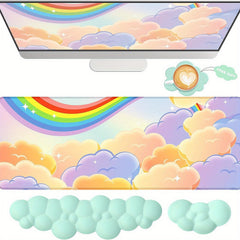Large Gaming Mouse Pad and Wrist Rest Combo