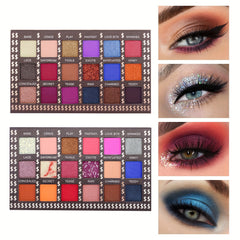 18 Colors Eyeshadow Palette Pearly Matte Shimmer Glitter Finish