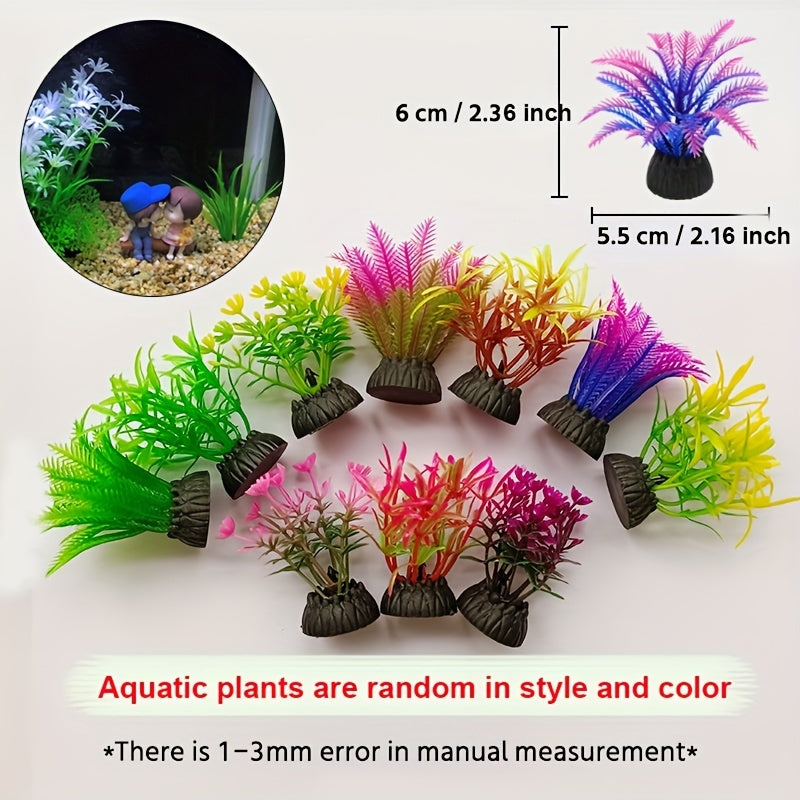 14pcs Artificial Corals & Plants for Vibrant Fish Tank