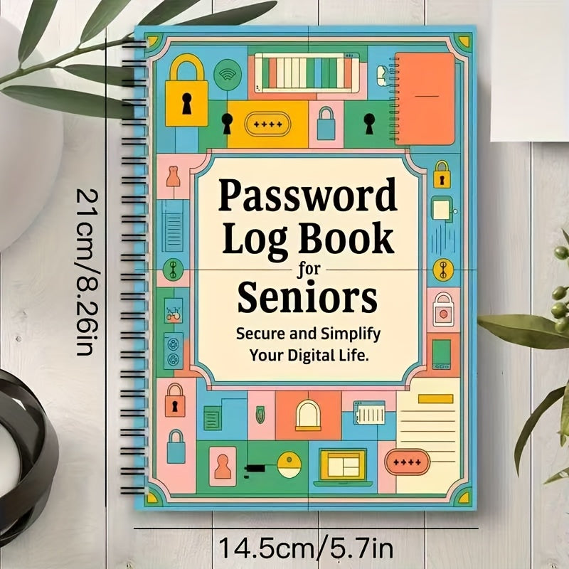 Spiral Password Log Book for Internet and Computer Login