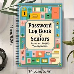 Spiral Password Log Book for Internet and Computer Login