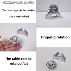 Stainless Steel Finger Spinner with Base Stand