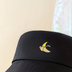 Banana Printed Bucket Hat Solid Cotton Basin Hat Unisex