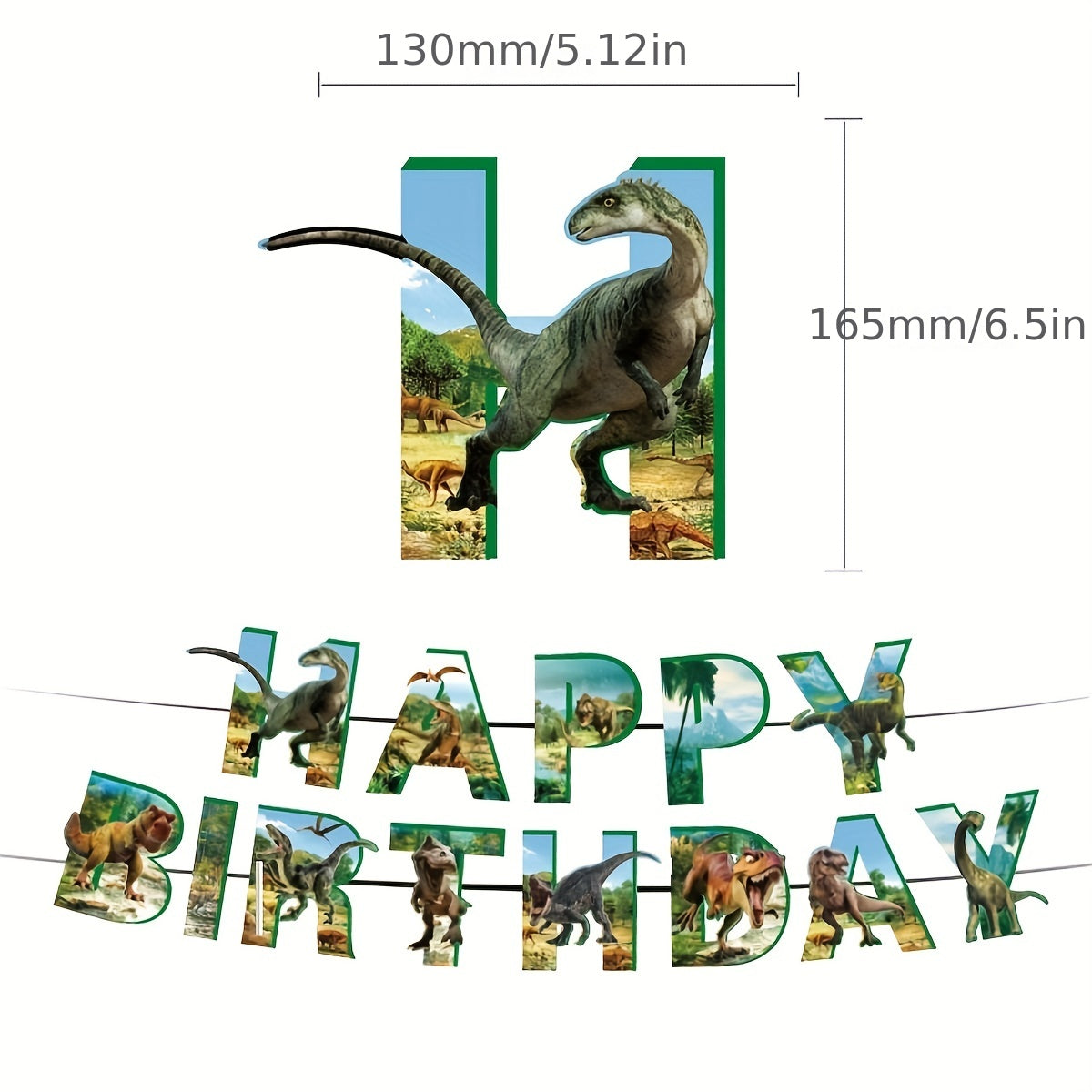 46pcs Dinosaur Birthday Party Decorations Cake Topper, Balloons for Kids