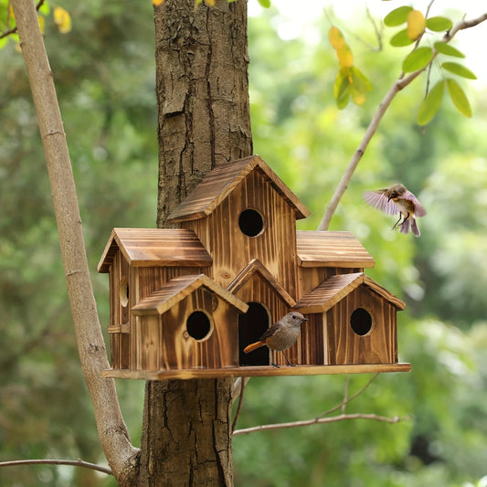 Stylish Wooden Bird House for Outdoor Garden D&eacute;cor